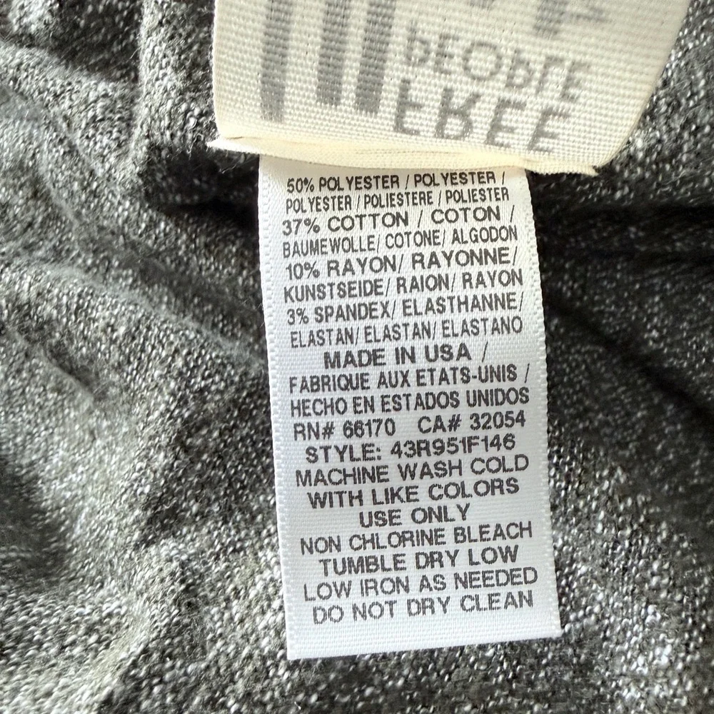Free People Grey Duster Open Front Long Cardigan Size XS/S New NWOT